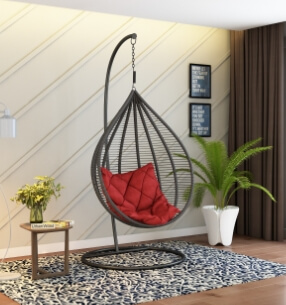 Storm Hanging Chair with Stand & Cushion
