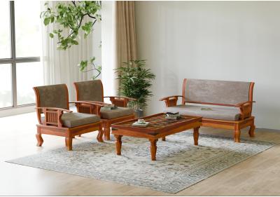 Eterna 2+1+1 Seater Wooden Sofa 