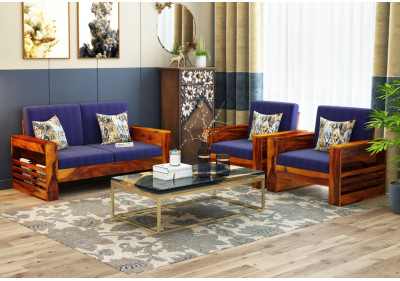 Modway Wooden Sofa Set 2+1+1 Seater 