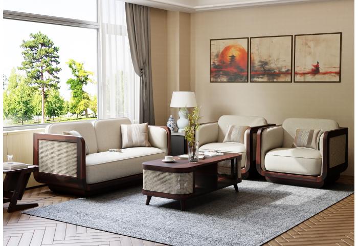 Regalia 2+1+1 Seater Wooden Sofa 