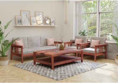 Falcon 3+1+1 Seater Wooden Sofa Set 