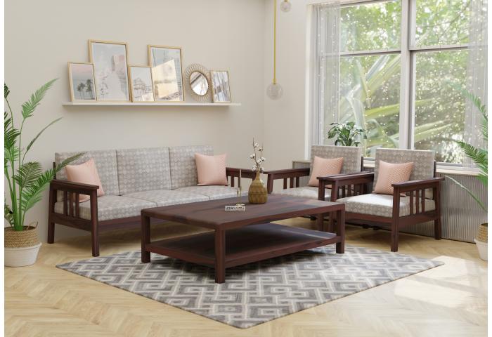 Falcon 3+1+1 Seater Wooden Sofa Set 