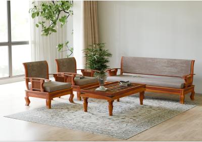 Eterna 3+1+1 Seater Wooden Sofa Set 