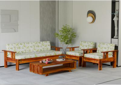 Jako 3+1+1 Seater Wooden Sofa 