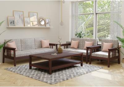 Falcon 3+2+1 Seater Wooden Sofa Set 