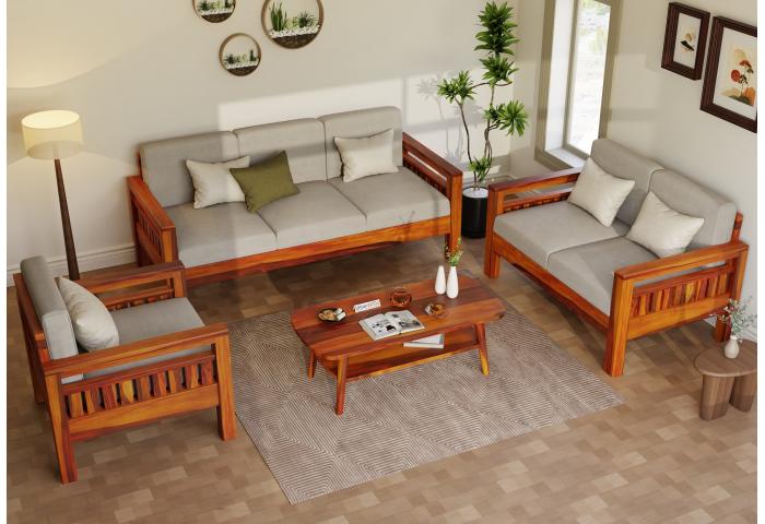 Charm 3+2+1 Seater Wooden Sofa Set 