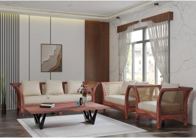 Arcadia 3+2+1 Seater Wooden Sofa Set 