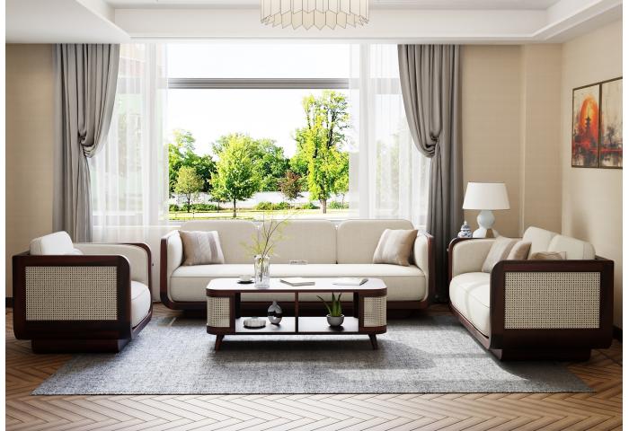 Regalia 3+2+1 Seater Wooden Sofa Set 
