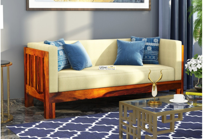 Fitbit Wooden Sofa 3 Seater 