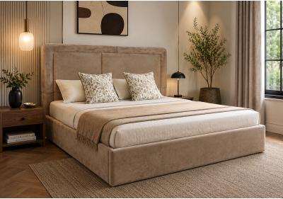 Milano Upholstered Bed with Box Storage 