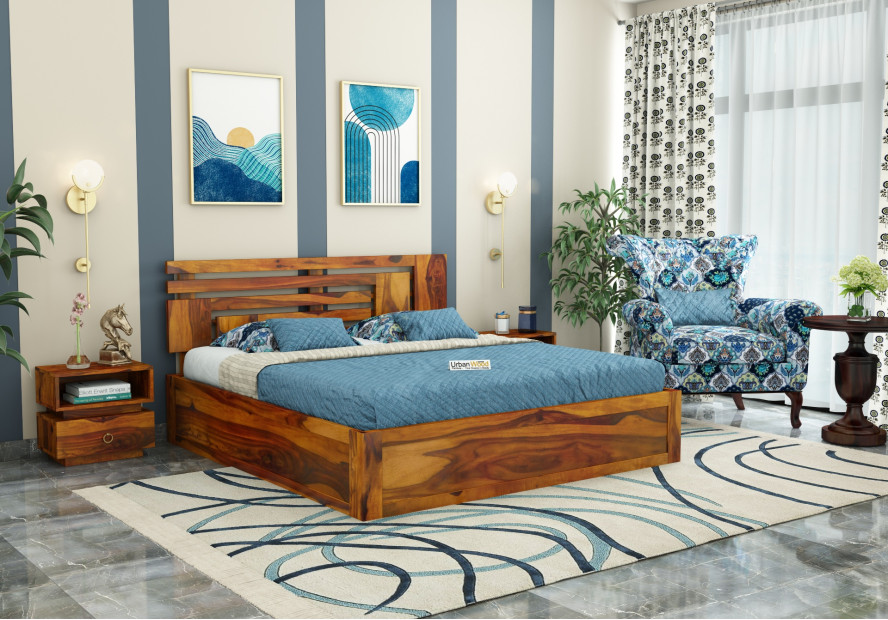 Berlin Wooden Bed With Box Storage 