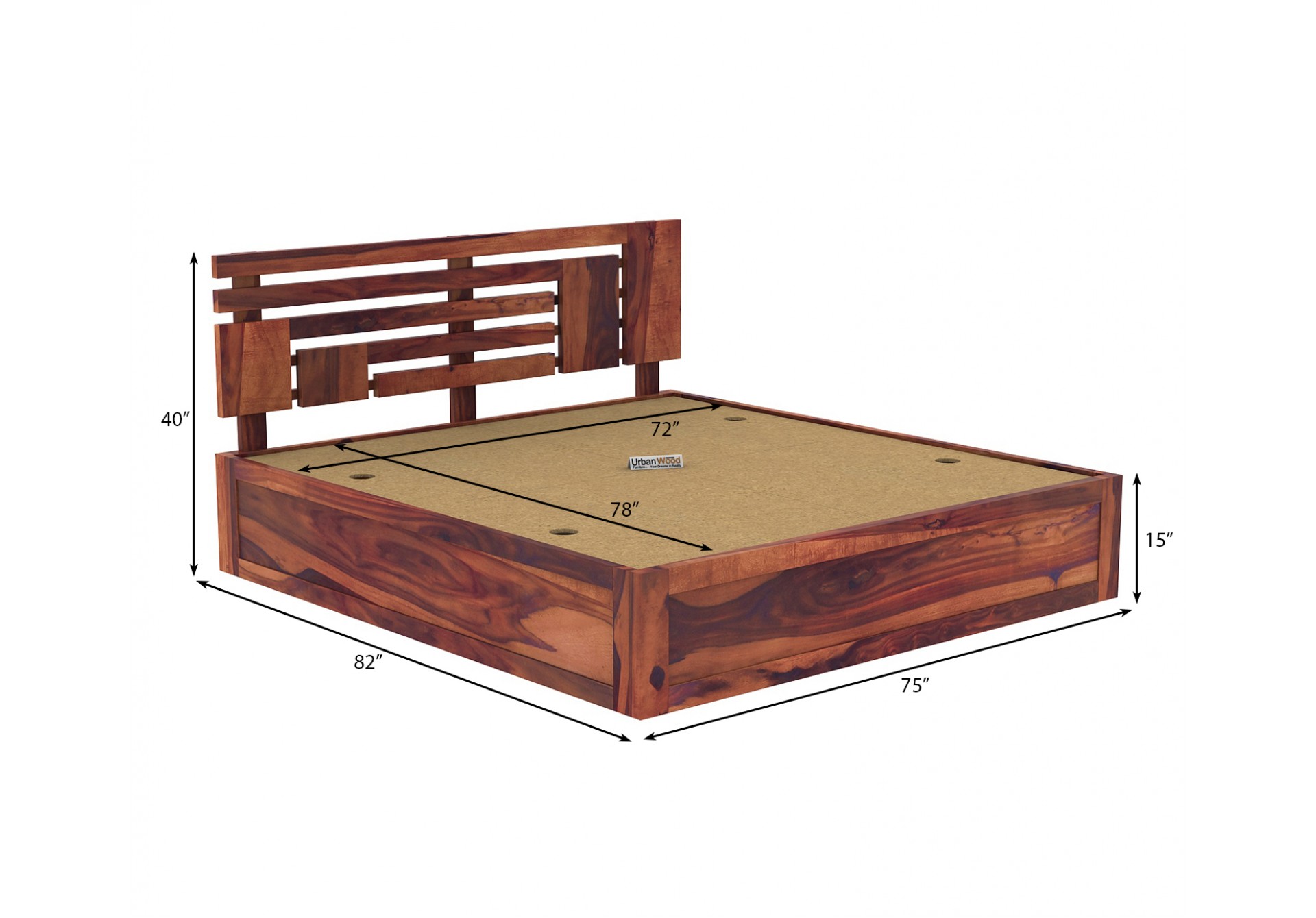 Berlin Wooden Bed With Box Storage 