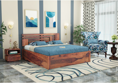 Berlin Wooden Hydraulic Bed 