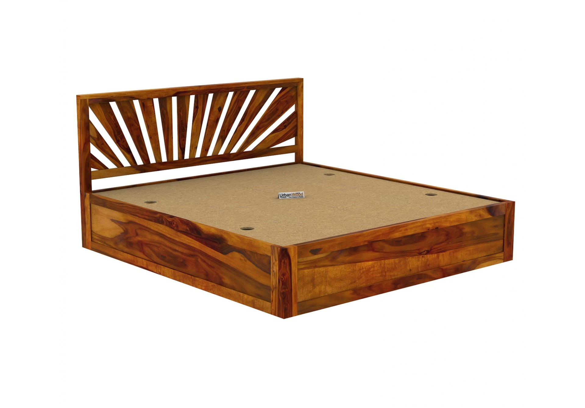 Jerry Wooden Bed With Box Storage Queen Size 