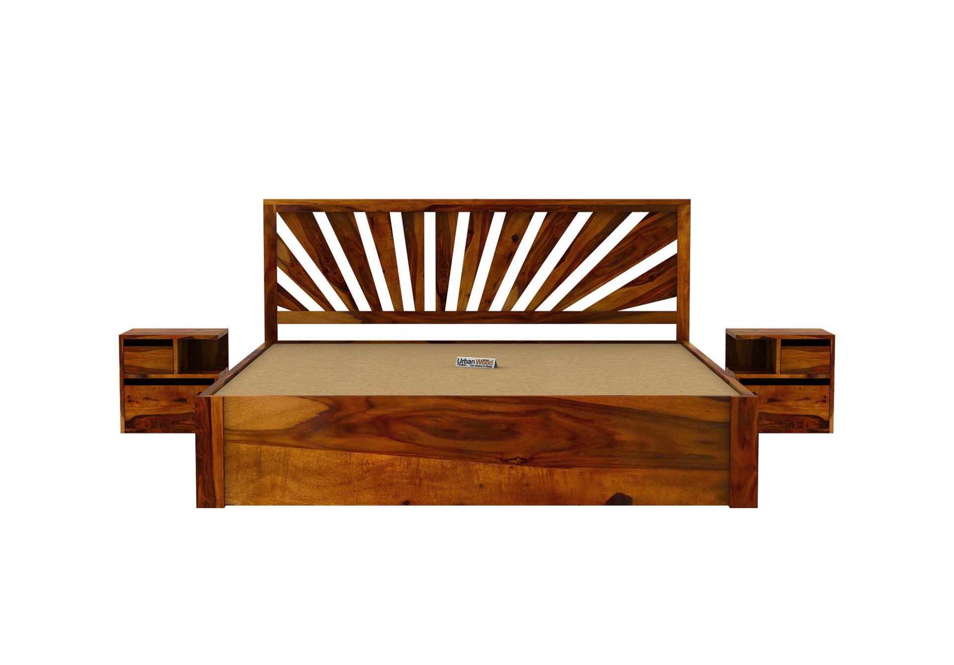 Jerry Wooden Hydraulic Bed Queen Size 