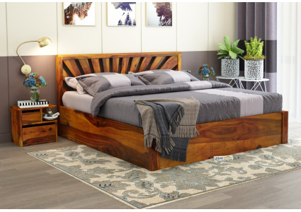 Jerry Wooden Hydraulic Bed King Size 