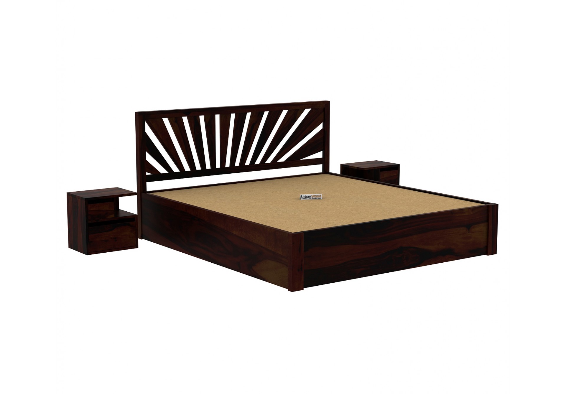 Jerry Wooden Hydraulic Bed Queen Size 