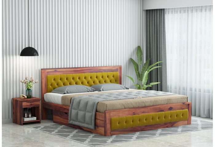 Jolly Wooden Bed with Drawer Storage 