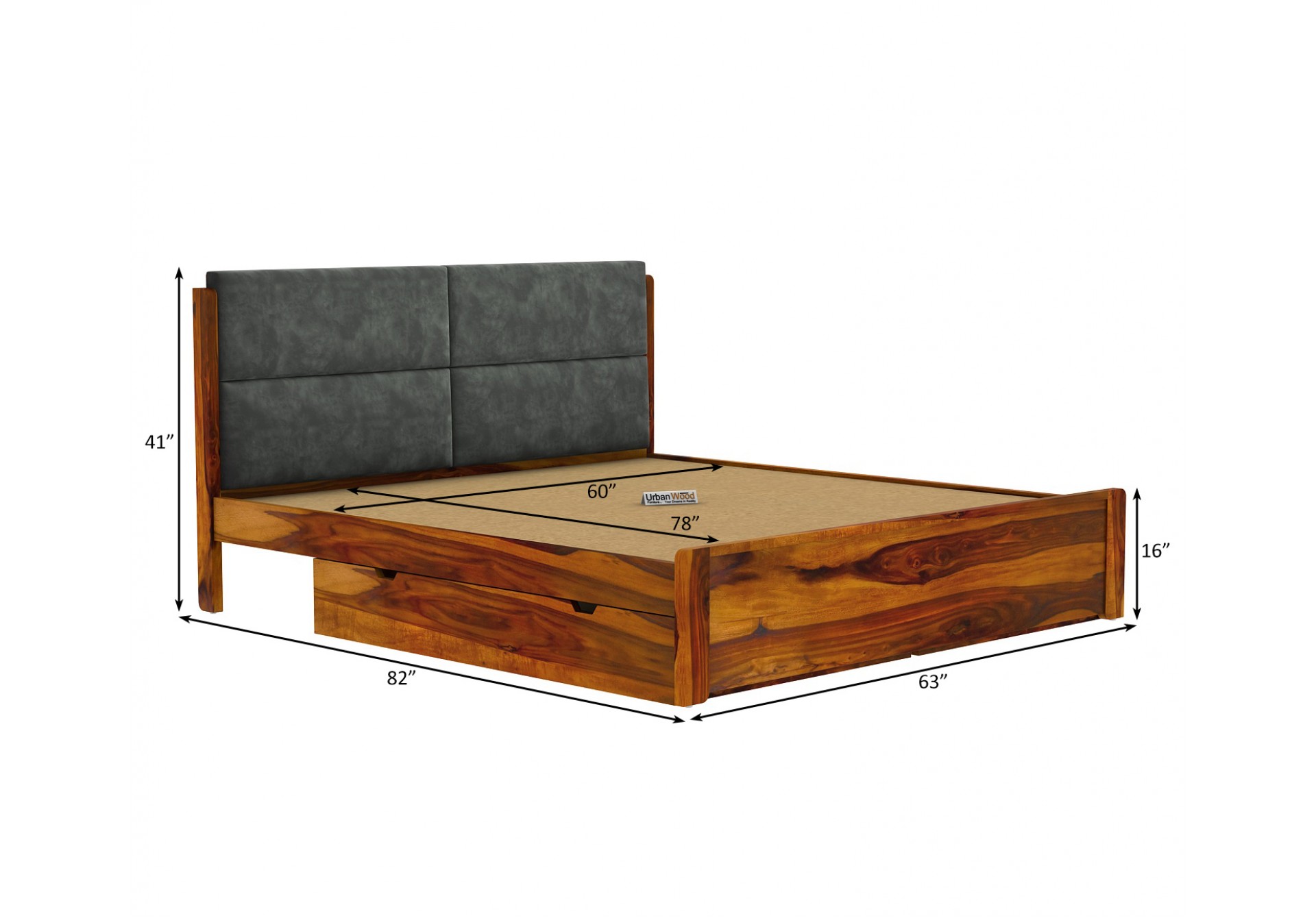 Luxe Urbanwood Exclusive Drawer Storage Bed 