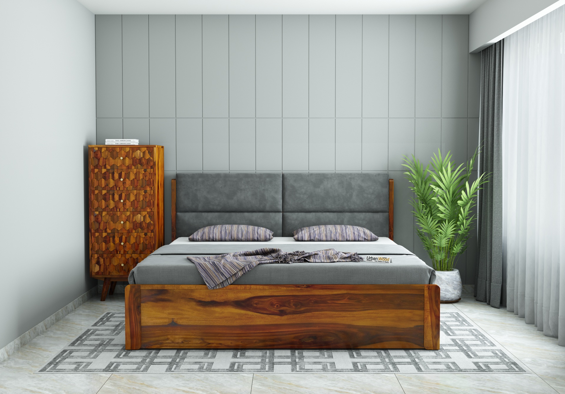 Luxe Urbanwood Exclusive Hydraulic Storage Bed 