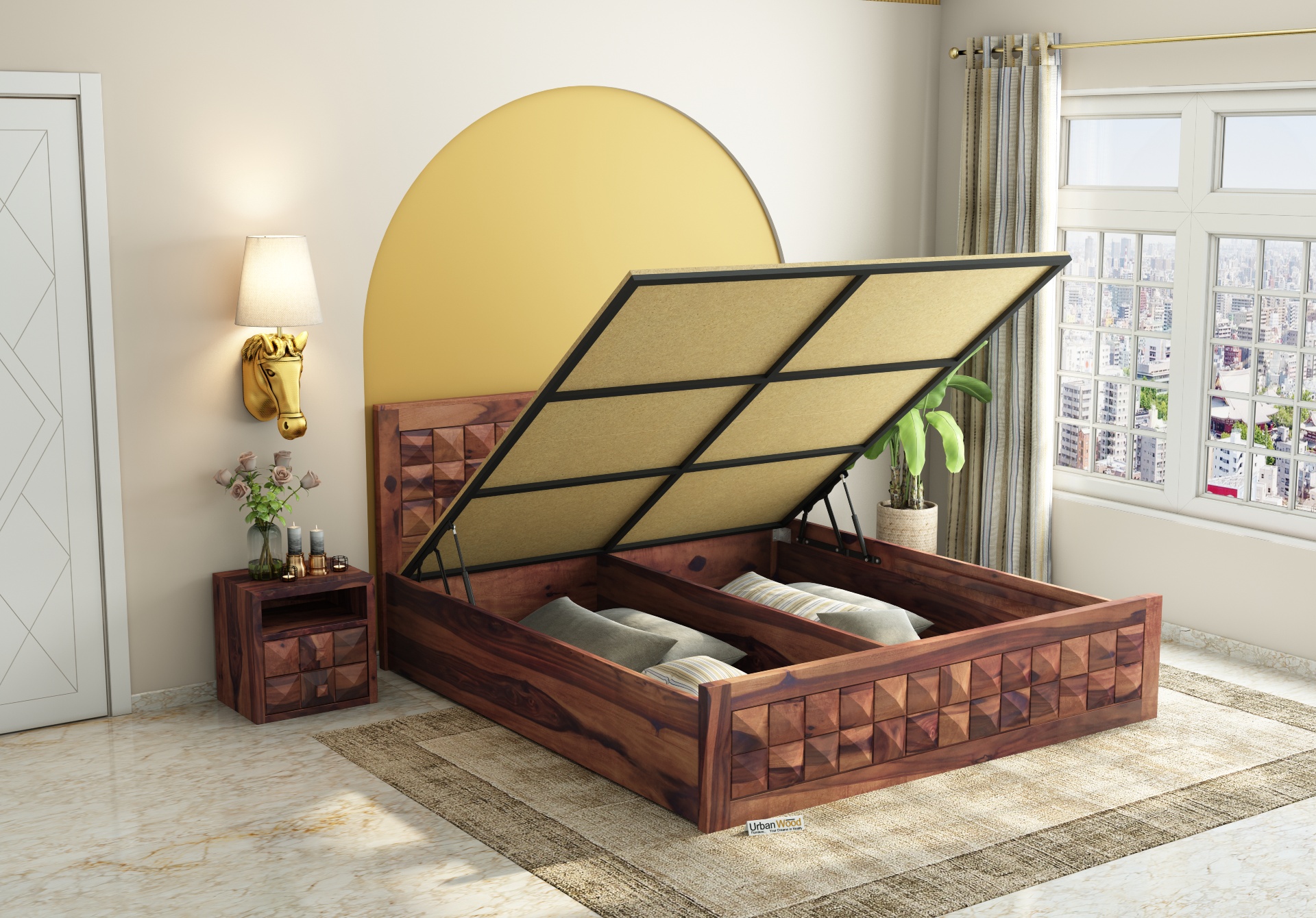 Morgana Hydraulic Storage Bed 