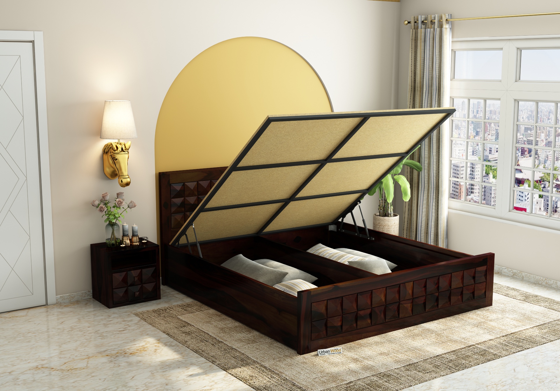 Morgana Hydraulic Storage Bed 