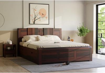 Norik Wooden Drawer Storage Bed 