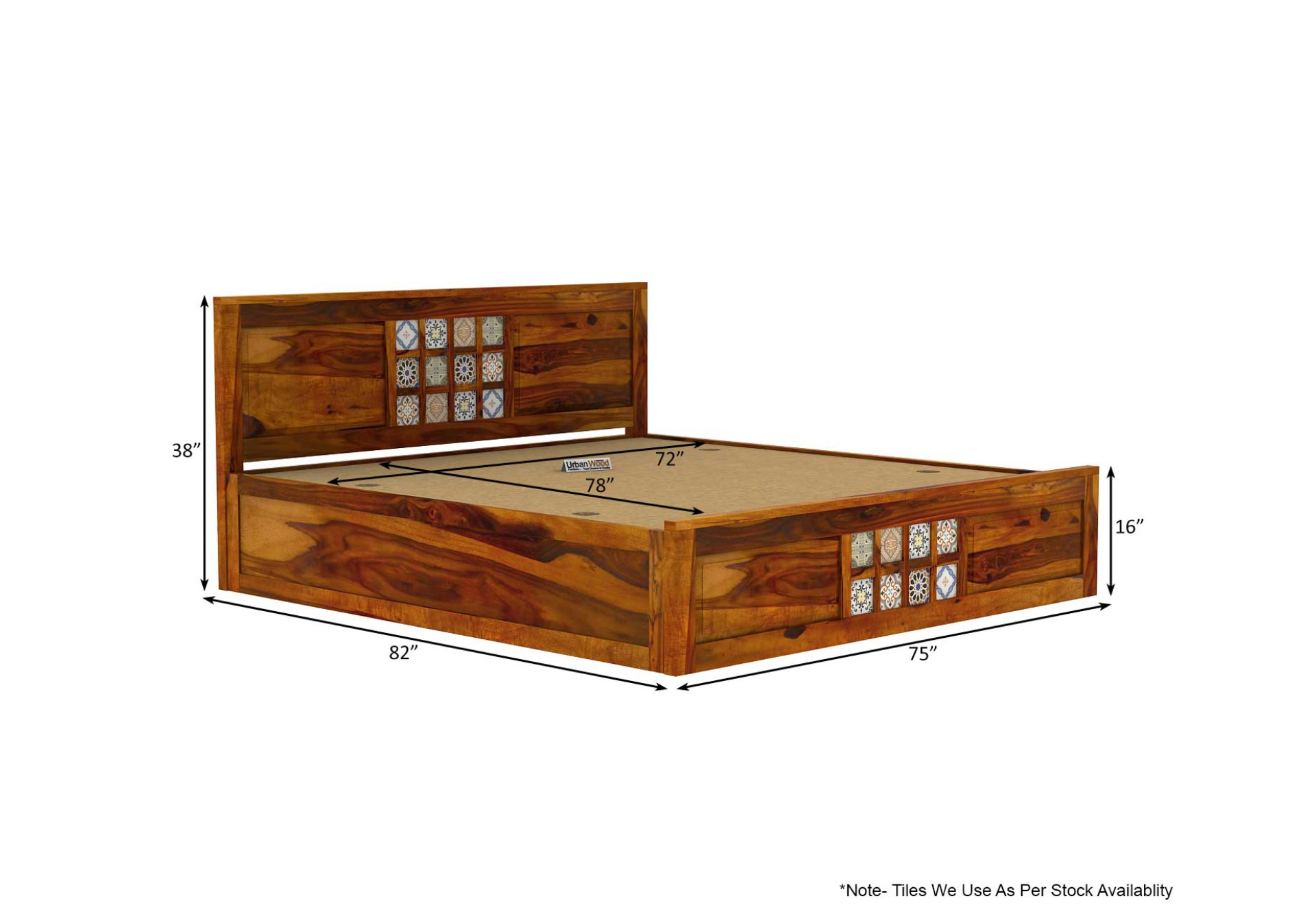 Relay Wooden Bed with Box Storage 