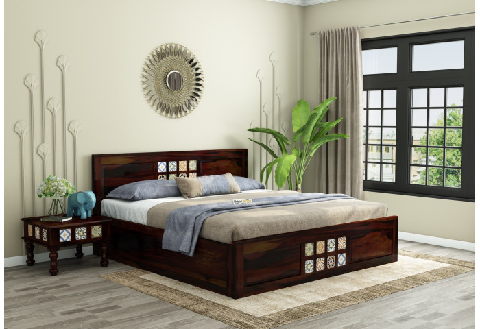 Relay Wooden Bed with Box Storage 