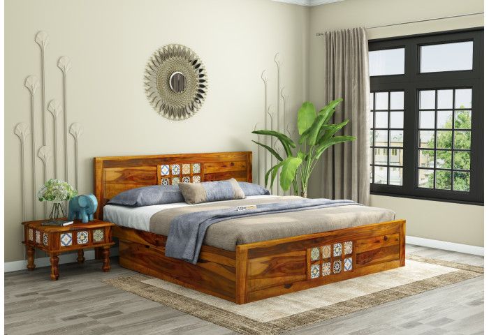 Relay Wooden Bed With Drawer Storage 