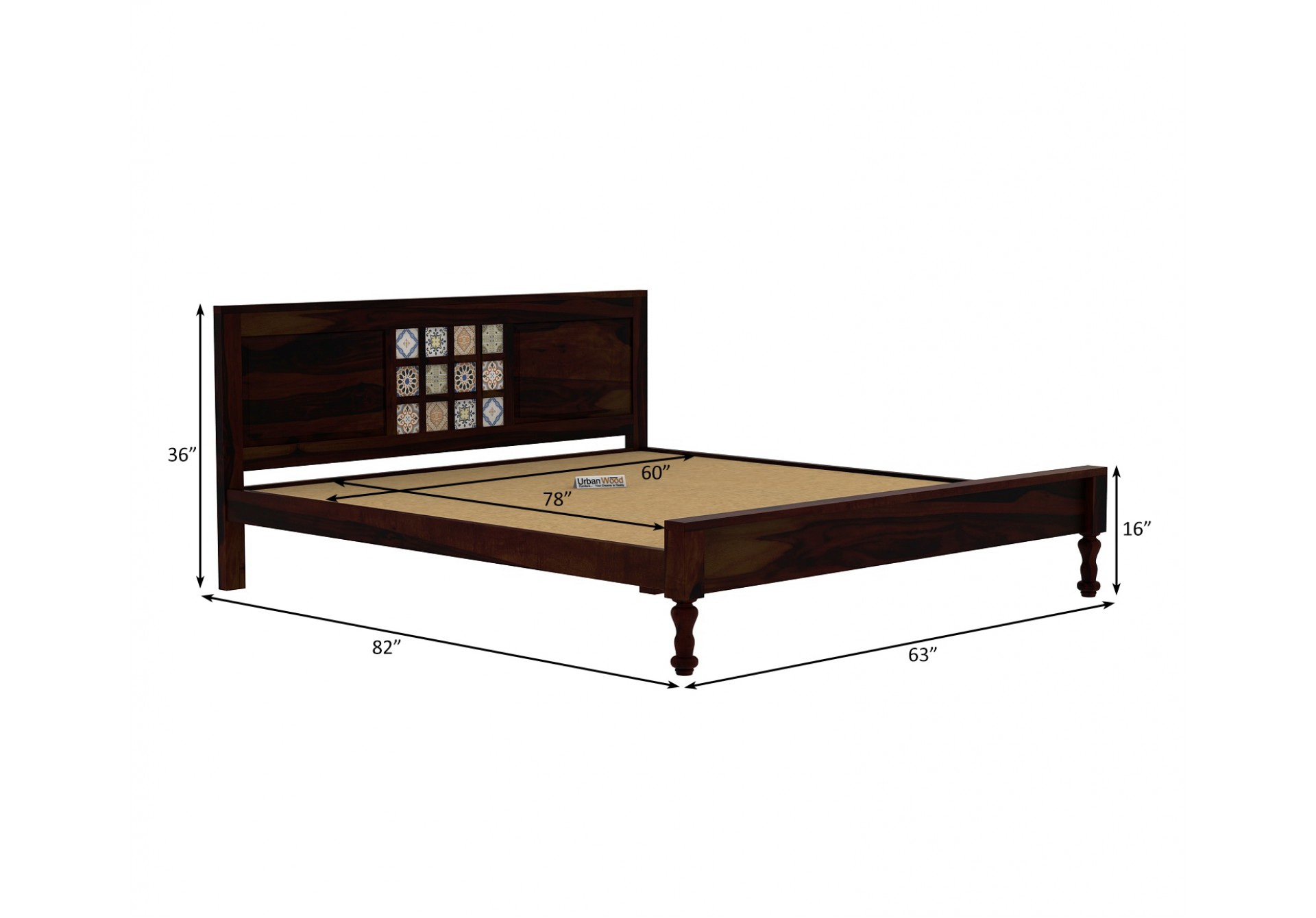 Relay Wooden Bed Without Storage 