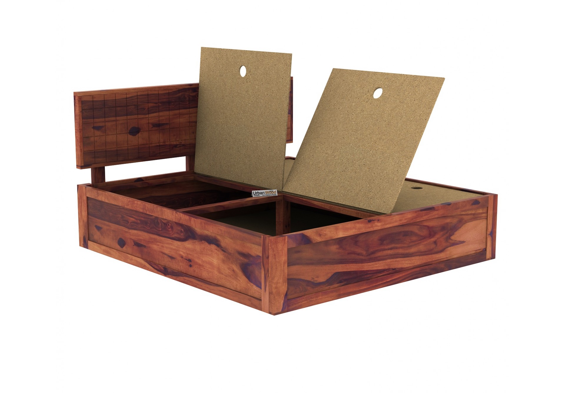 Solic Wooden Bed With Box Storage 