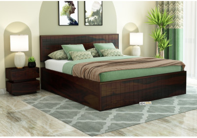 Solic Wooden Hydraulic Bed 
