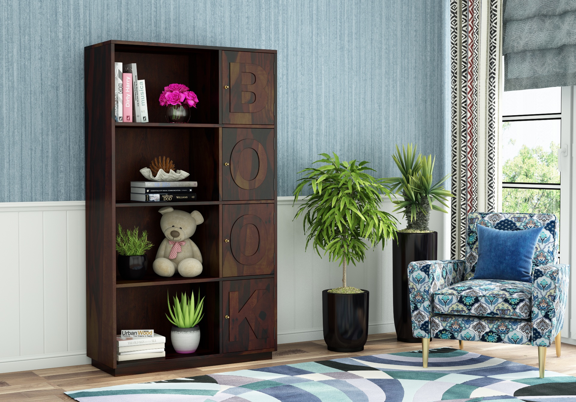 Melvin Wooden Bookcase 