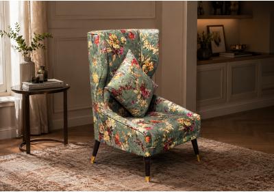 Floral Wing Chair 