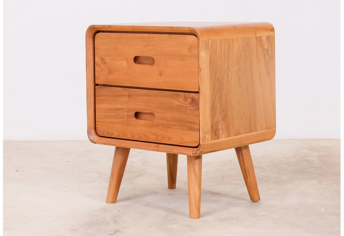 Veera Wooden Bedside Table 