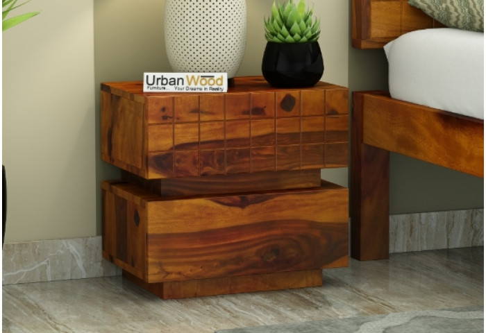 Solic Wooden Bedside Table 