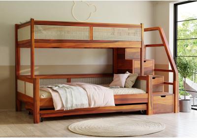 Stark Bunk Bed With Cane And Trundle 