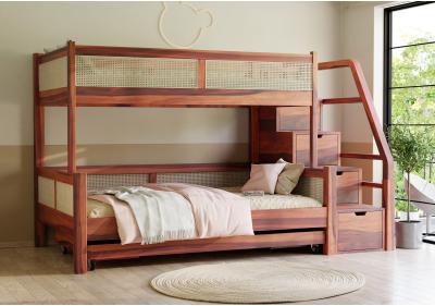 Stark Bunk Bed With Cane And Trundle 
