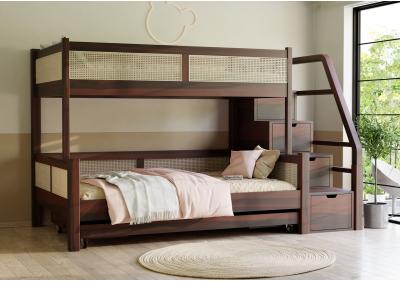 Stark Bunk Bed With Cane And Trundle 