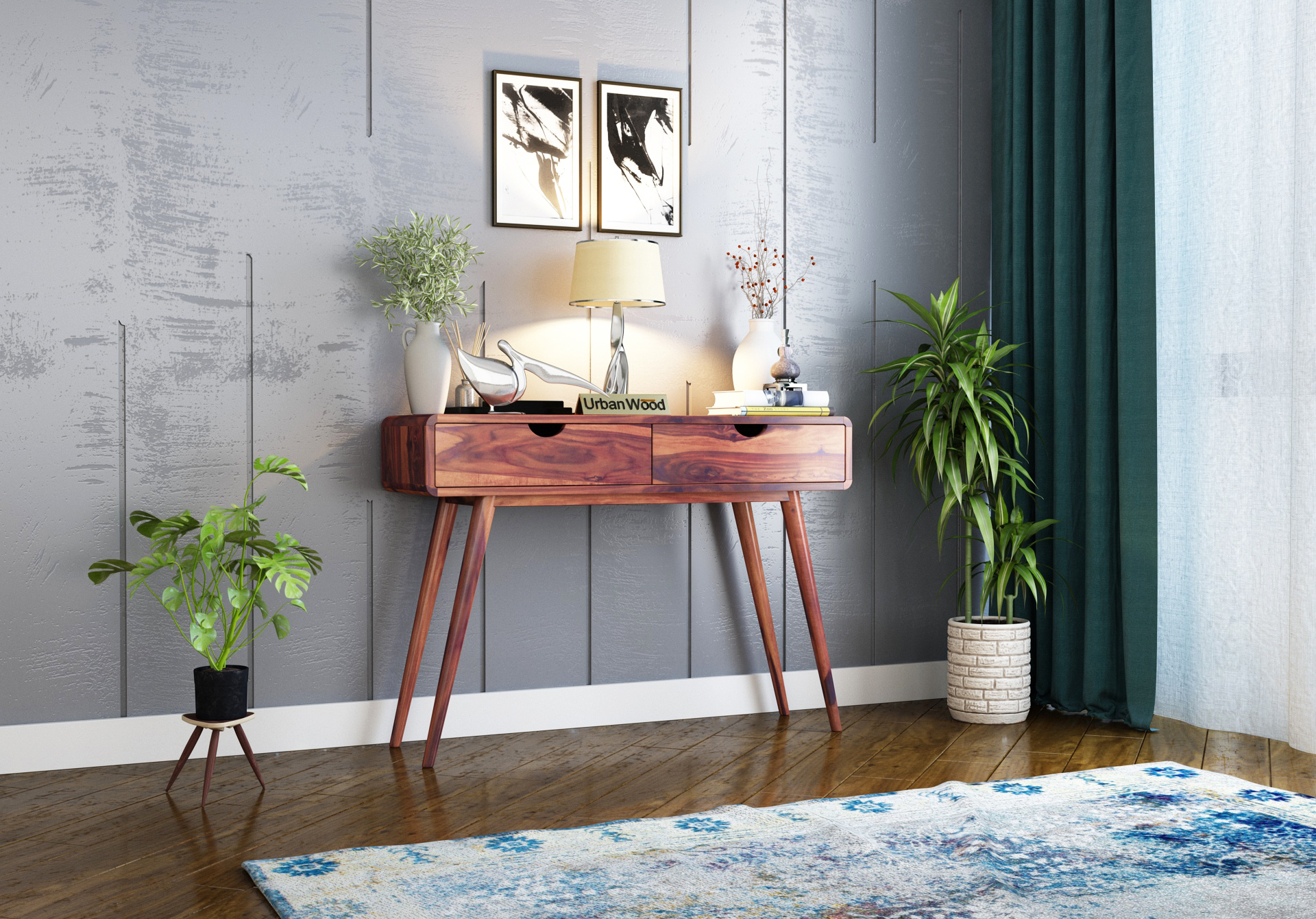Yarn Console Table with Storage 