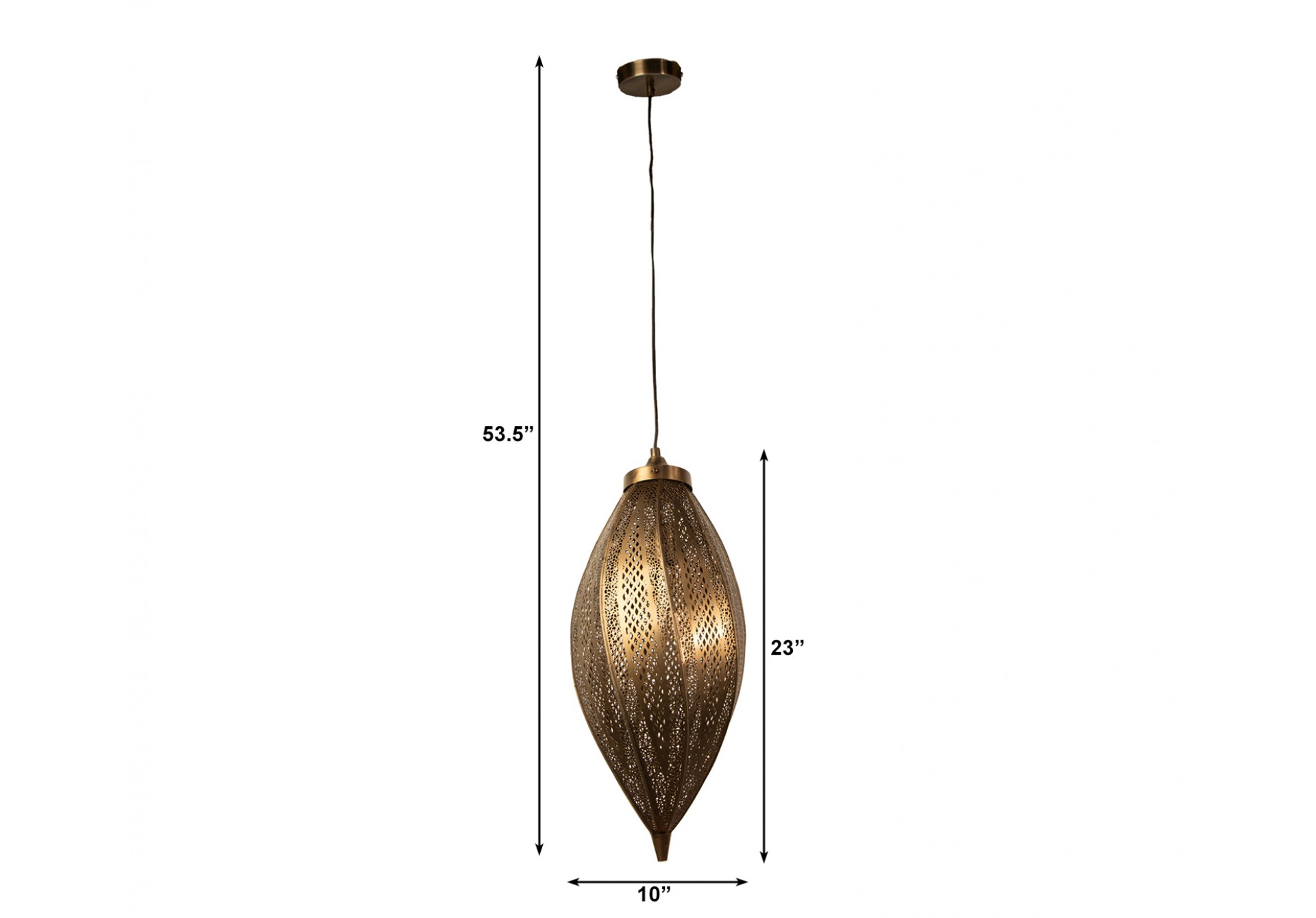 Conan Brass Antique Iron Single Hanging light