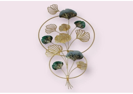 Classy Round Rings With Leaves Home Decor Metal Wall Art