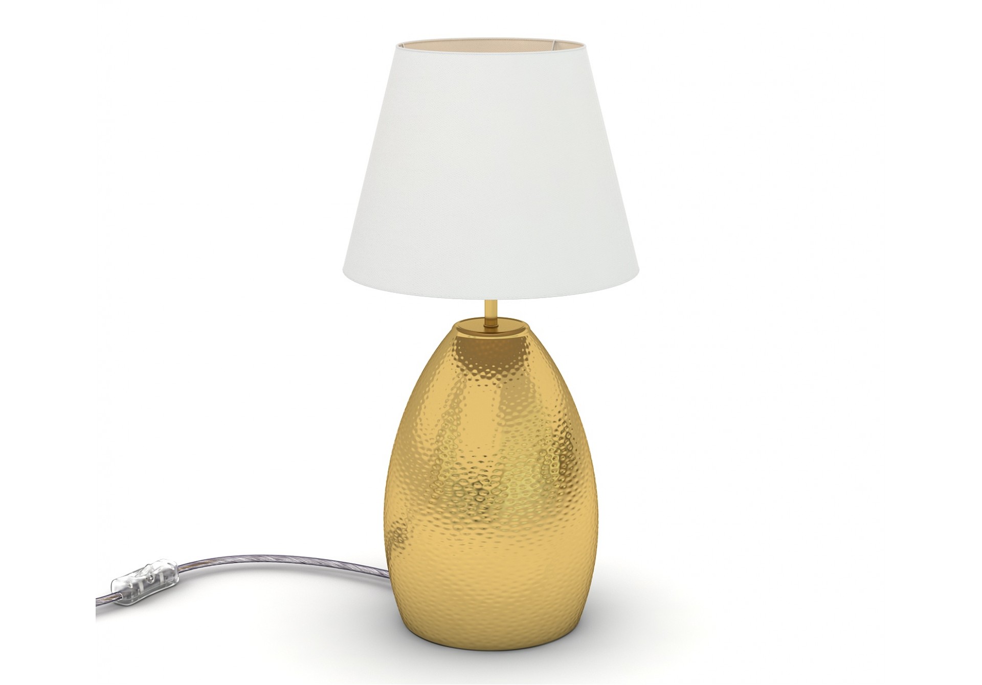 Cobb Metal Golden Table Lamp With White Shade
