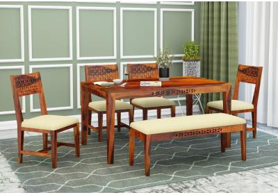 Woodora 6 Seater Dining Set Cushion With Bench 
