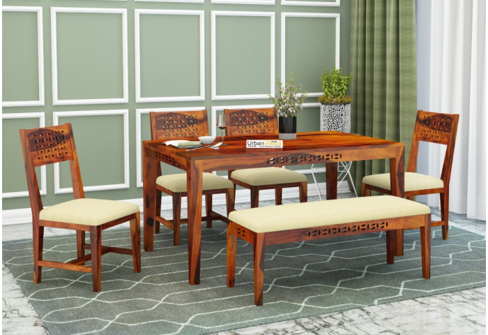 Woodora 6 Seater Dining Set Cushion With Bench 
