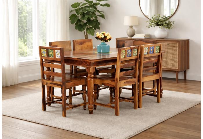 Relay Ceramic Tile 6 Seater Dining Set 