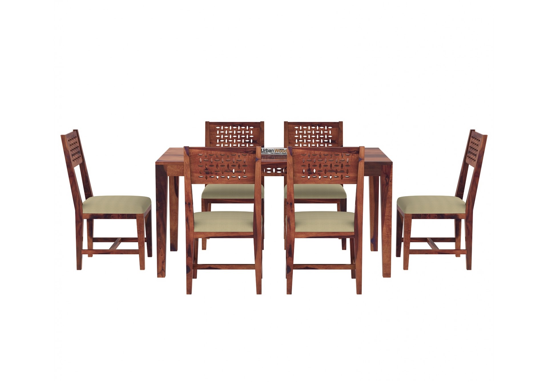 Woodora 6 Seater Dining Set with Cushion 