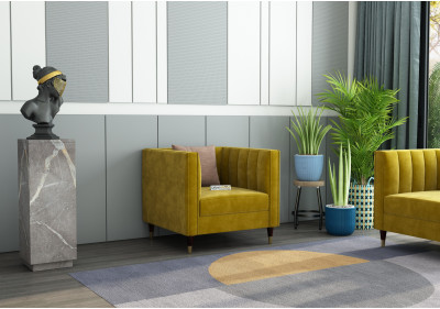 Abro 1 Seater Fabric Sofa 