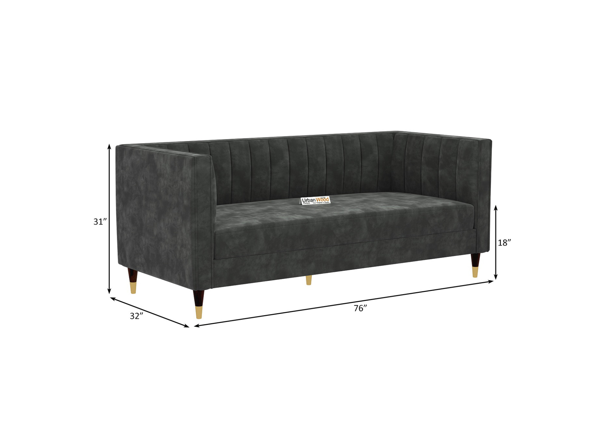 Abro 3+1+1 Seater Fabric Sofa 